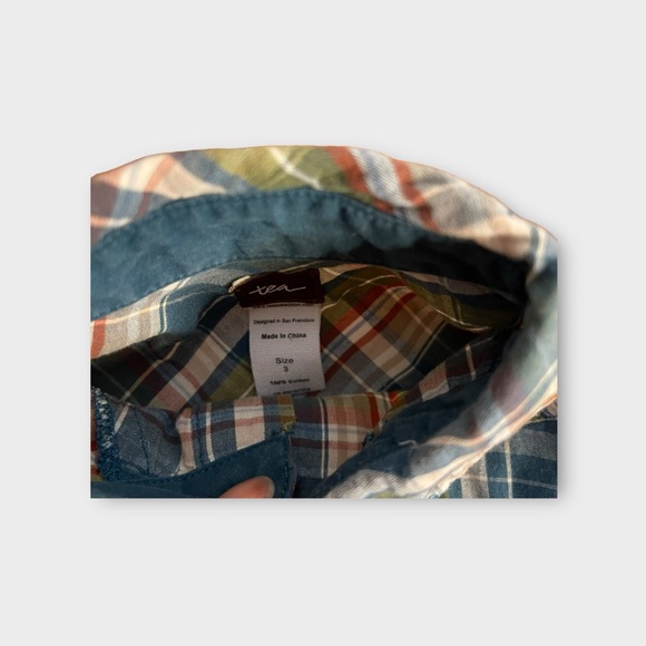 Tea Collection Plaid Pocket Button Down Shirt - Picture 3 of 4